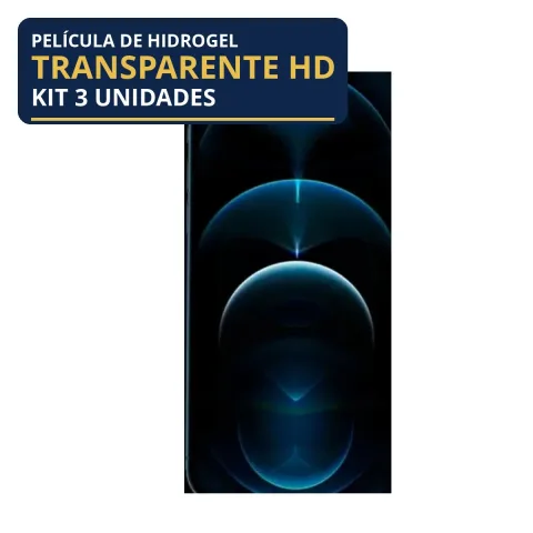 Kit 3 Películas Hidrogel Transparente iPhone 12 Pro 12 Pro