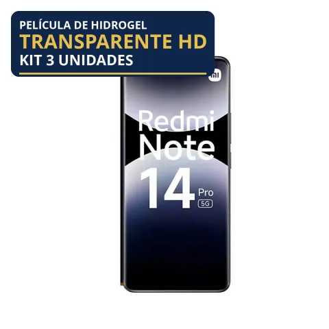 Kit 3 Películas Hidrogel Transparente Redmi Note 14 Pro