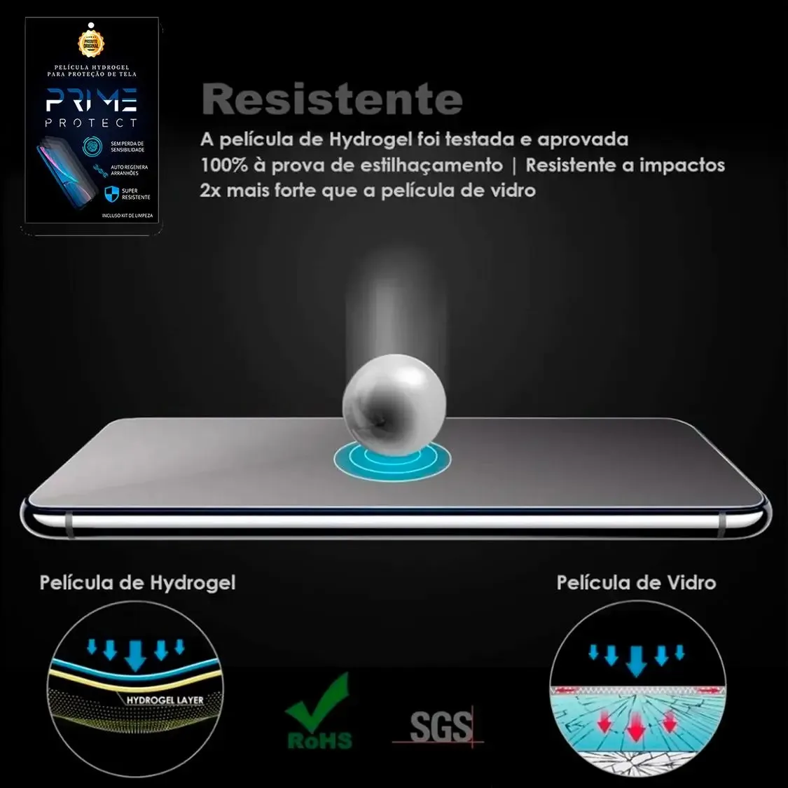 Película Hidrogel Tela Frontal Moto Edge 60 Pro Transparente foto 2