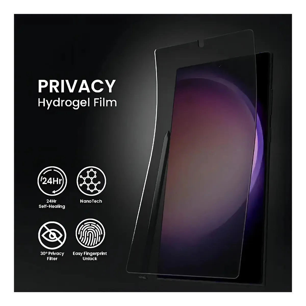 Película Hidrogel - Galaxy S25 Ultra - Privacidade foto 4