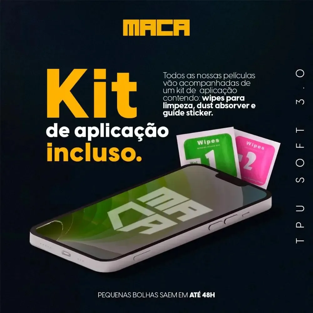 Kit 3 Películas Hidrogel Privacidade iPhone 16 Plus foto 3