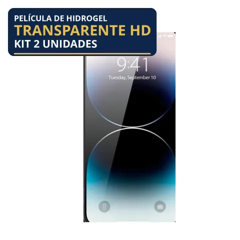 Kit 2 Películas Hidrogel Transparente iPhone 14