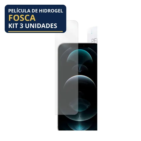 Kit 3 Películas Hidrogel Fosca iPhone 12 Pro Max
