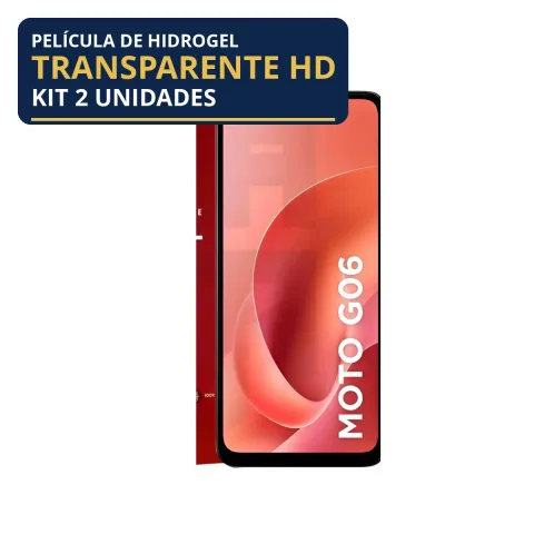 Kit 2 Películas Hidrogel Transparente Moto G06