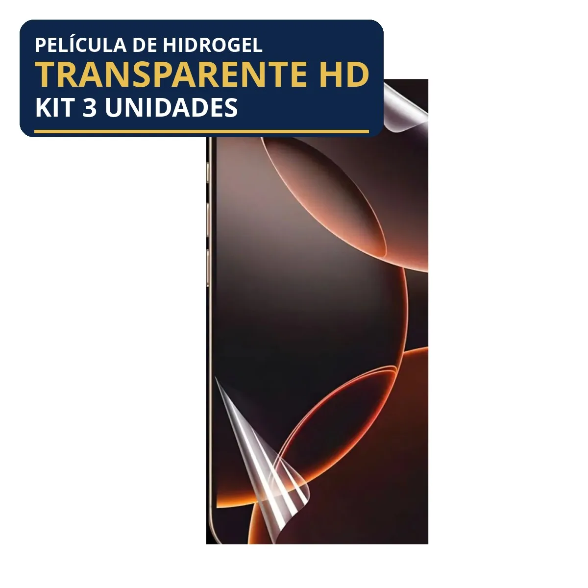 Kit 3 Películas Hidrogel Transparente iPhone 11 Pro Max