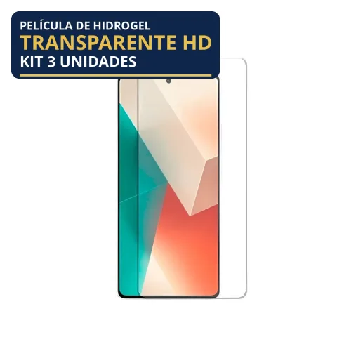Kit 3 Películas Hidrogel Transparente Redmi Note 13