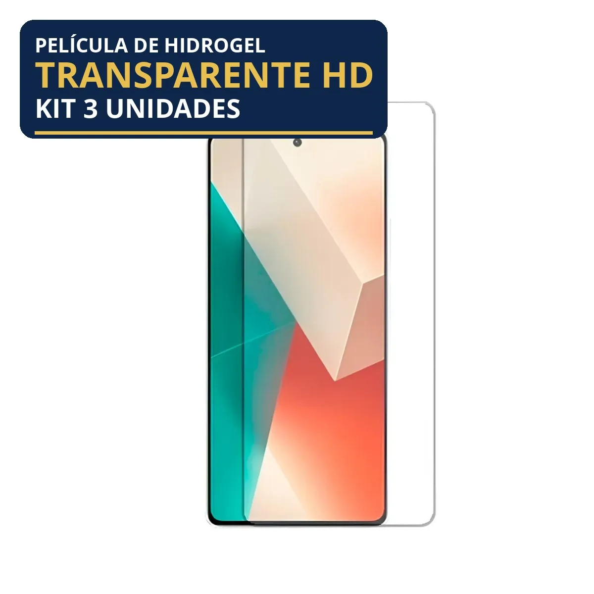 Kit 3 Películas Hidrogel Transparente Redmi Note 13