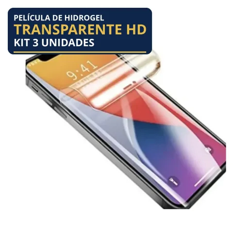 Kit 3 Películas Hidrogel Transparente iPhone SE 14 Pro 15