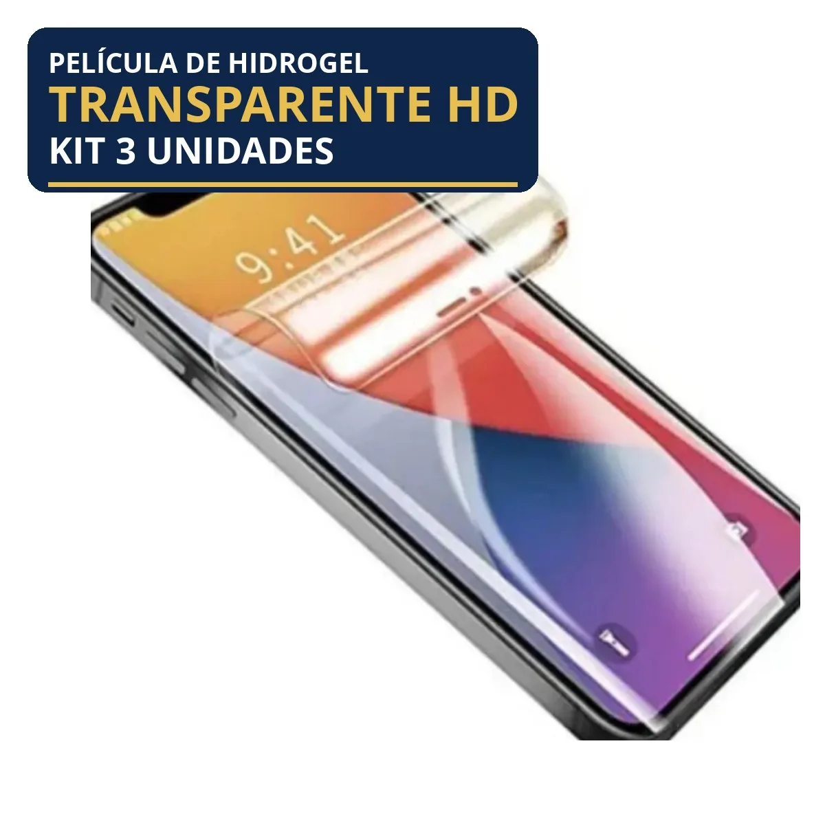 Kit 3 Películas Hidrogel Transparente iPhone SE 14 Pro 15